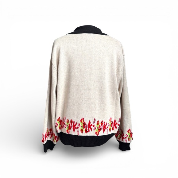 QUEEN OF SPARKLES Festive Nutcracker Cardigan - Black, White, Red - Picture 6 of 9